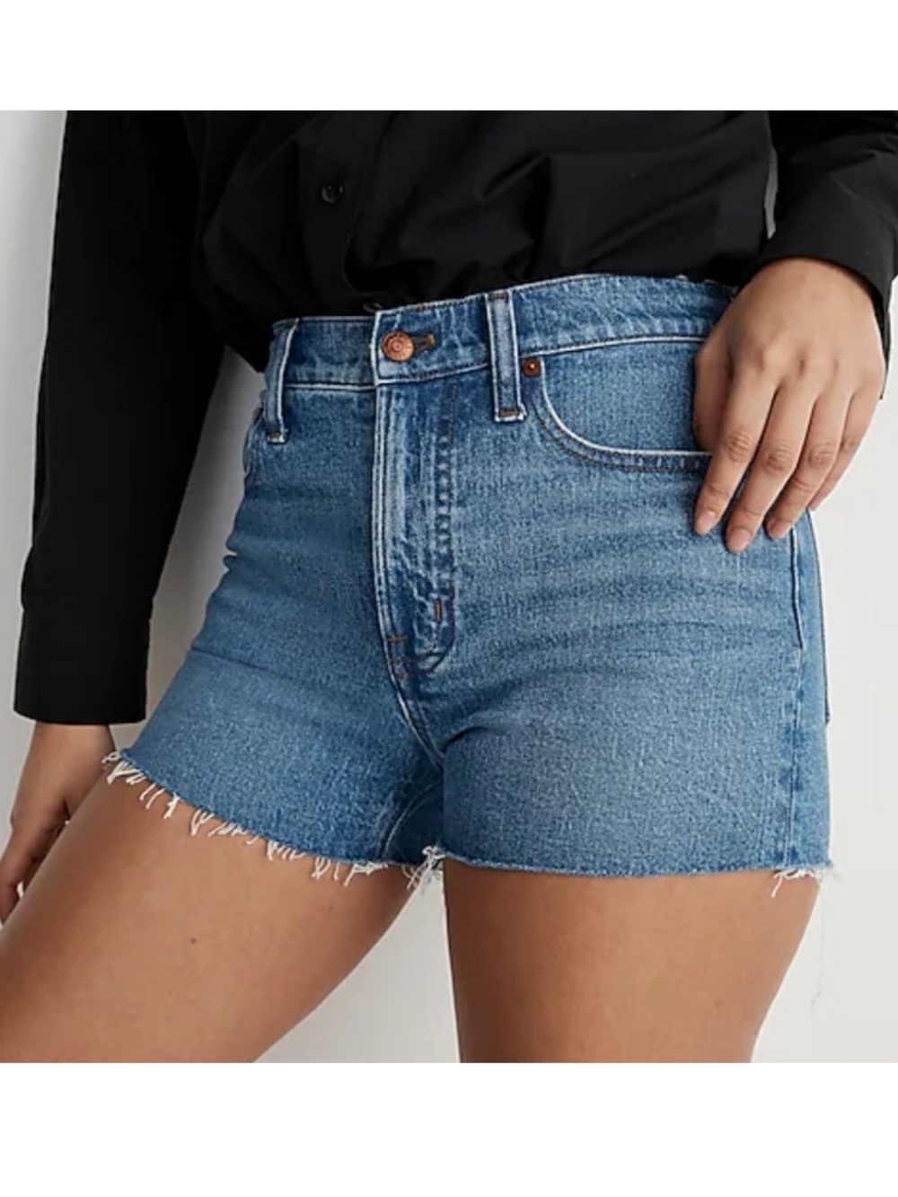 Madewell Blue High-Rise Denim Jean Shorts